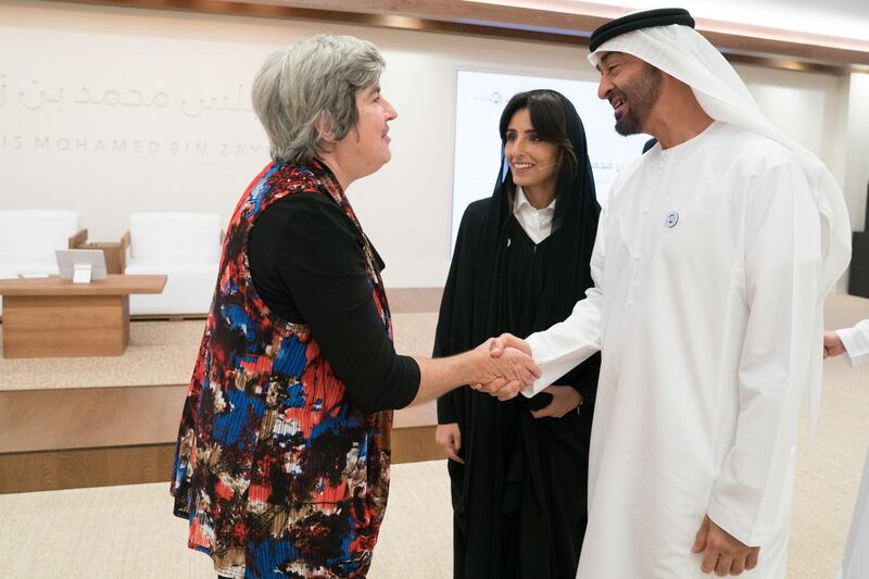 *** GENERAL CAPTION ***
ABU DHABI, UNITED ARAB EMIRATES - April 26, 2017: HH Sheikh Mohamed bin Zayed Al Nahyan, Crown Prince of Abu Dhabi and Deputy Supreme Commander of the UAE Armed Forces ( ), visits Burjeel Hospital.  
( Hamad Al Kaabi / Crown Prince Court - Abu Dhabi )