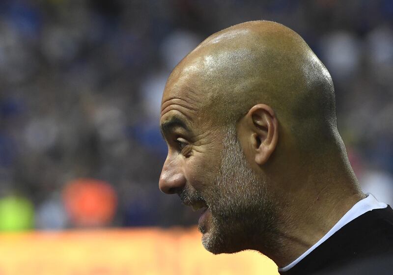 City manager Pep Guardiola after the final whistle. EPA