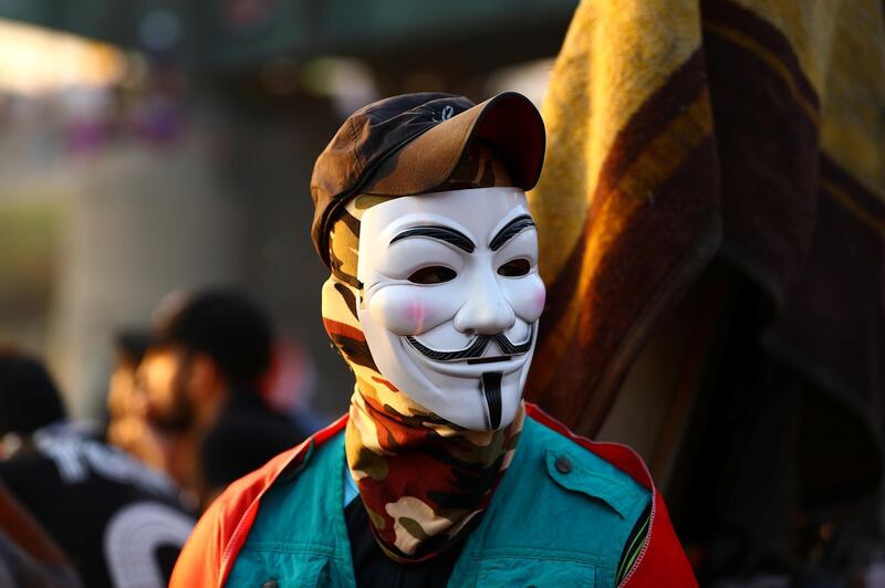 An Iraqi demonstrator takes part in the ongoing anti-government protests in Baghdad, Iraq. Reuters