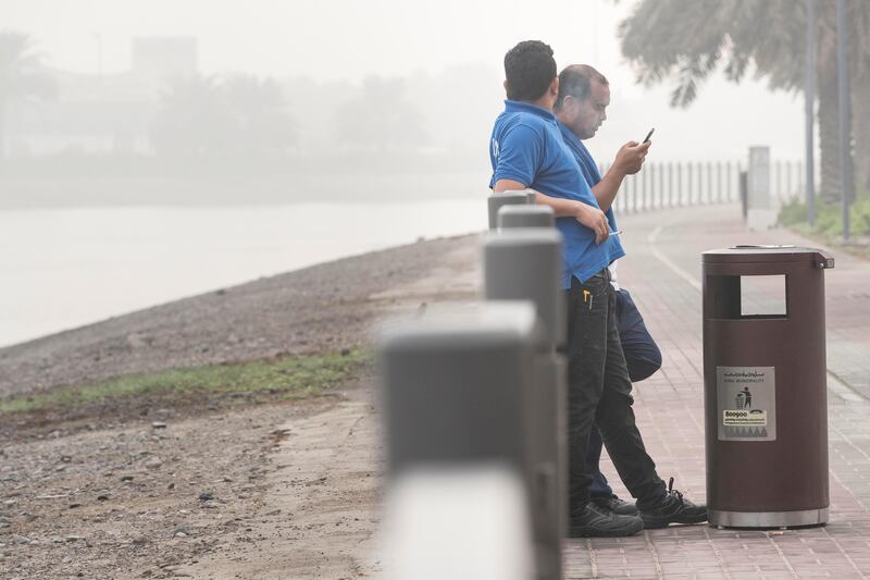 DUBAI, UNITED ARAB EMIRATES. 19 October 2017. Foggy weather in Dubai. STANDALONE. (Photo: Antonie Robertson/The National) Journalist: None. Section: National..