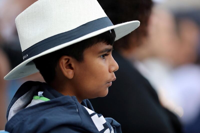 Abu Dhabi, United Arab Emirates - Reporter: Jon Turner: Fans watch the match between Stefanos Tsitsipas v Andrey Rublev at the Mubadala World Tennis Championship. Thursday, December 19th, 2019. Zayed Sports City, Abu Dhabi. Chris Whiteoak / The National