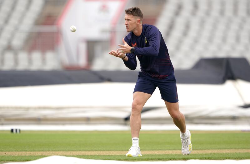 South Africa's Dwaine Pretorius takes a catch in training. PA