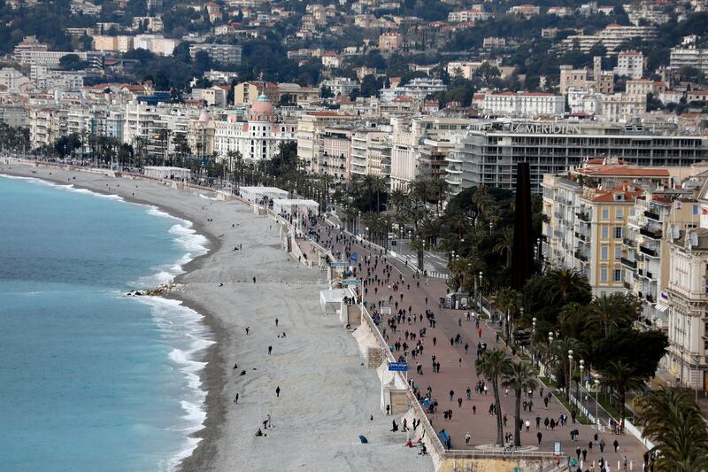 Promenade des Anglais in Nice, France, which is the latest destination added to Etihad Airways's new summer route network. EPA
