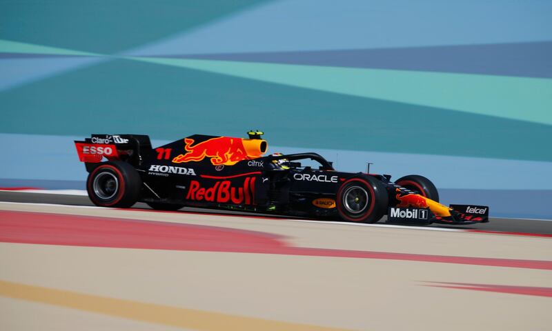 Red Bull's Sergio Perez during practice for the Bahrain GP on Friday. Reuters