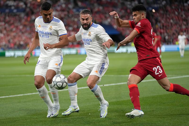 Dani Carvajal - 8. Had the unenviable task of marking Diaz but stood firm, won his battle with the Colombian, and played a key role in Madrid's clean sheet. AP