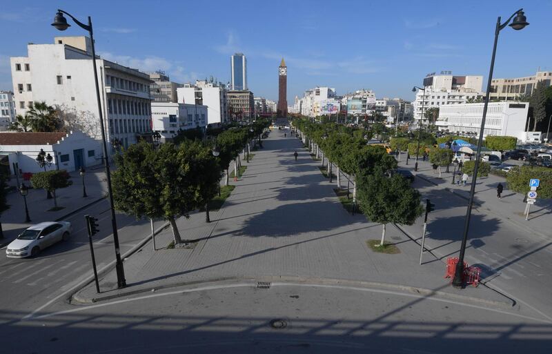 A view of the city centre of the Tunis. AFP
