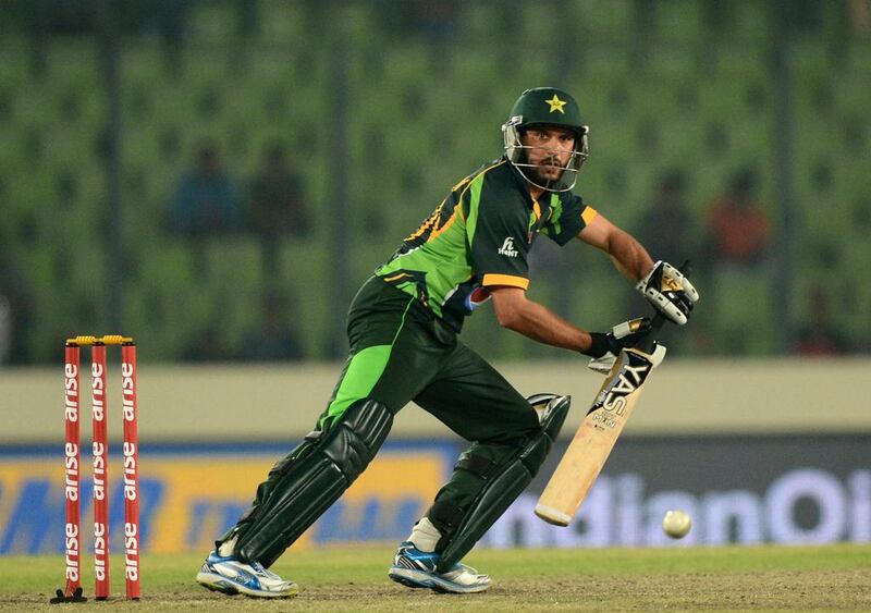 Shahid Afridi scored a brilliant half-century to help Pakistan to another victory. Munir uz Zaman / AFP