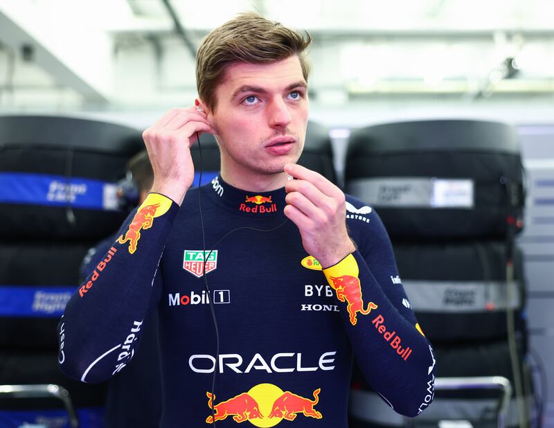 Red Bull's Max Verstappen prepares to drive on day two of testing at Bahrain International Circuit on February 24, 2023. Getty