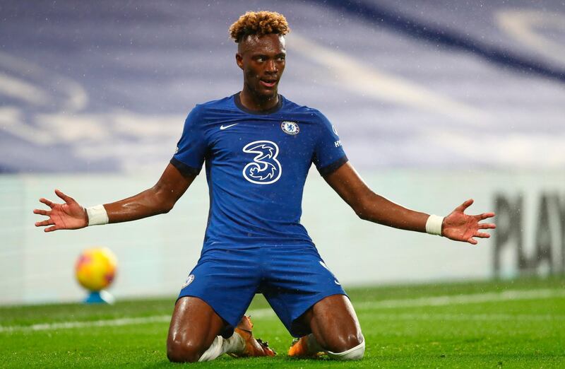 Centre forward: Tammy Abraham (Chelsea) – Made his point on his return to the side with two late and predatory goals to clinch a derby win over West Ham on Monday. EPA