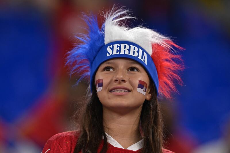 Serbia fans of all ages are in Qatar. AFP