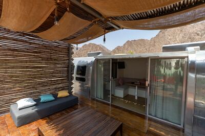 Sedr Trailers Resort offers mountain views and exclusivity at Hatta Wadi Hub. Chris Whiteoak / The National
