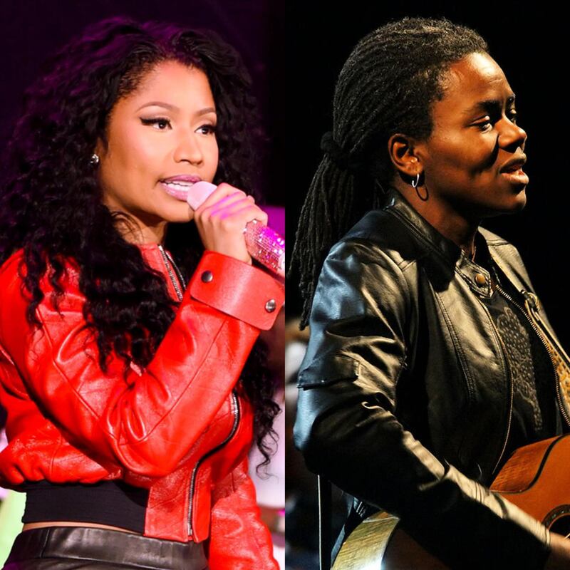 Tracy Chapman, right, sued rapper Nicki Minaj in 2018 for using a sample of her song 'Baby Can I hold You' in one of her tracks.