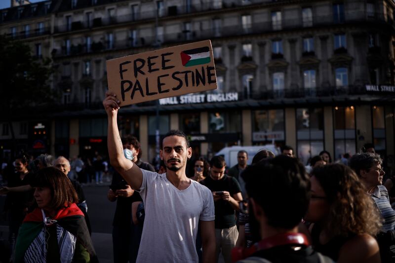 A rally against the killing in Paris. EPA