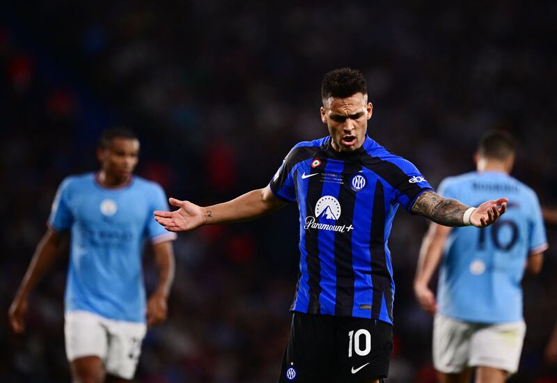 Lautaro Martinez - 4. Another player that could have done better with his decision-making on a big night. Aimed for goal and failed to beat Ederson when he could have passed the ball to Lukaku or Brozovic. AFP