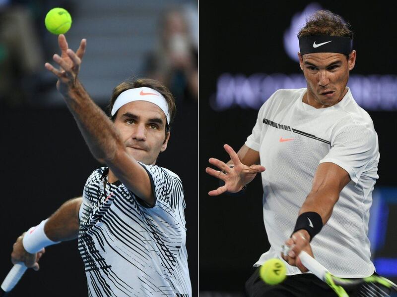 Roger Federer and Rafael Nadal will contest the Australian Open men's singles final on January 29. William West and Saeed Khan / AFP