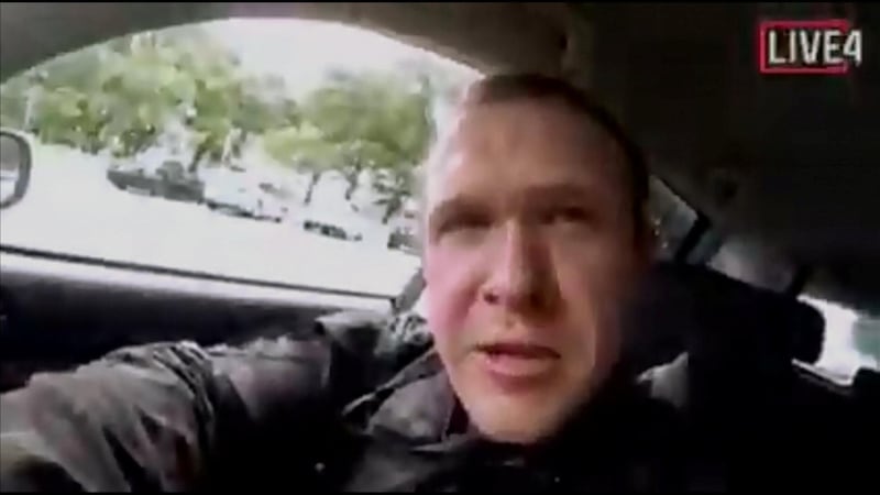 A still image taken from video circulated on social media, apparently taken by a gunman and posted online live as the attack unfolded, shows him driving in Christchurch, New Zealand, March 15, 2019.   Social Media Website/Handout via REUTERS TV  ATTENTION EDITORS -  THIS IMAGE HAS BEEN SUPPLIED BY A THIRD PARTY. NO RESALES. NO ARCHIVES