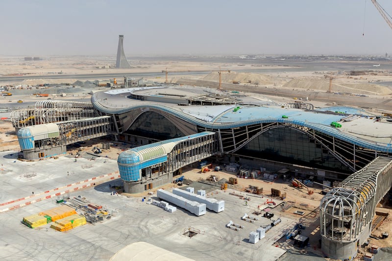 The new Midfield Terminal under construction in 2015. Photo: Abu Dhabi Airports