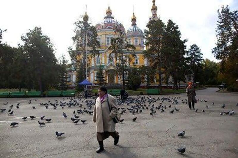 The Russian Orthodox Cathedral, the second tallest wood building in the world, in Almaty. Christopher Pike / The National