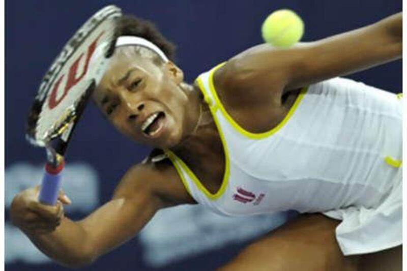 Venus Williams on her way to winning the Zurich Open.