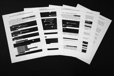 Special counsel Robert Mueller's redacted report on the investigation into Russian interference in the 2016 presidential election. AP