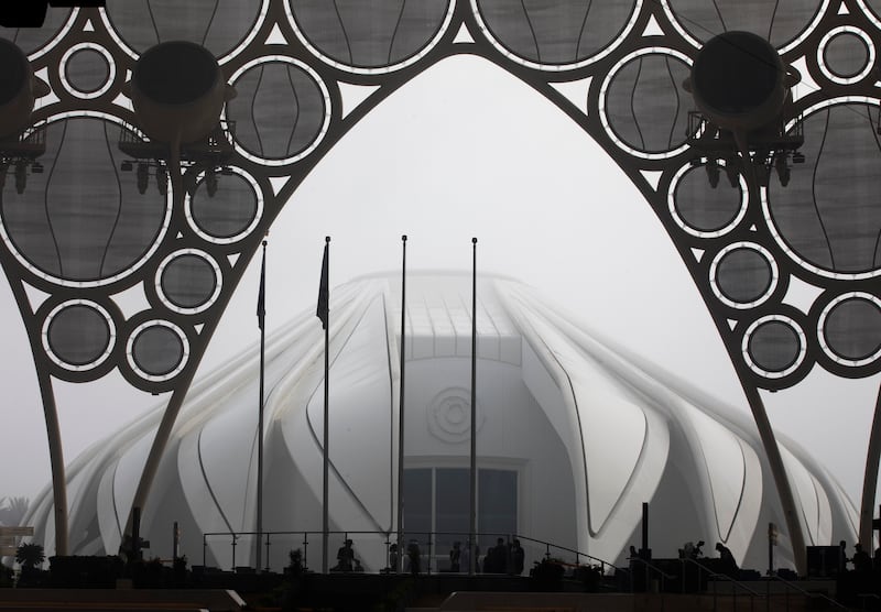 The UAE pavilion on a foggy morning. Photo: Expo 2020 Dubai