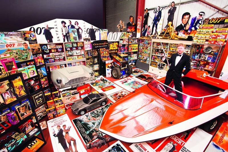 Secret-agent chic: The world’s largest James Bond memorabilia collection contains 12,463 items and is owned by Nick Bennett from Lancashire, UK. The 47-year-old watched his first Bond film at the age of 7 and has been hooked ever since. He began collecting after the release of GoldenEye and houses his prized possessions in a “secret lair”. Richard Bradbury / Guinness World Records