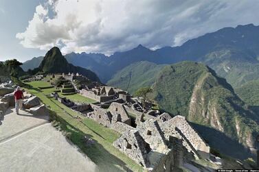 The site of Machu Picchu in Peru via Google Arts & Culture.