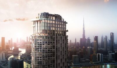 The hotel will be one of the tallest in Dubai when it opens in 2020. Dubai Media Office / Twitter 