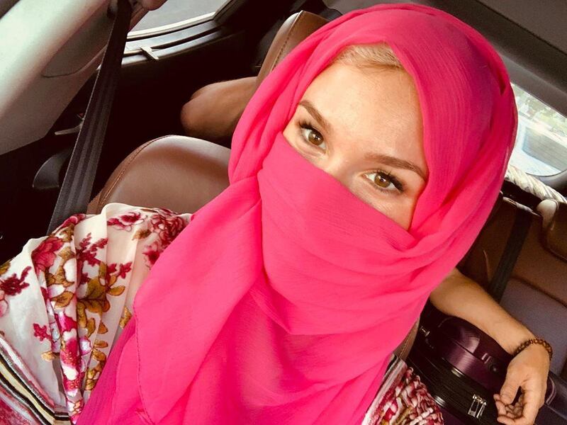 British singer Joss Stone has visited Saudi Arabia as part of her world tour. She posted a photo of herself wearing a scarf wrapped around her face, but then pointed out that she "realised that she didn’t even have to wear it". Instagram / Joss Stone