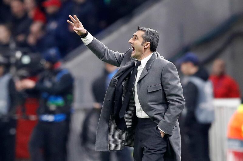 Barcelona's head coach Ernesto Valverde. EPA