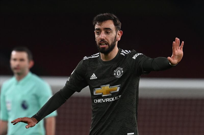 Bruno Fernandes - 6. A year since he signed and he’s been the best player in that year but he didn’t stand out at the Emirates. Agitated early on, then shot wide after beating Luiz after 33. Free kick blocked. EPA