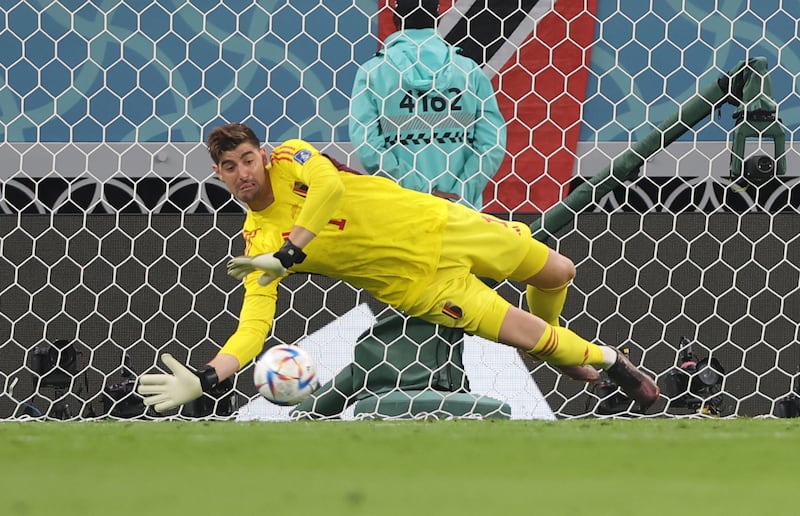 BELGIUM RATINGS: Thibaut Courtois, 9: Showed why he’s the best in the world when he kept his side on terms after a frantic opening 10 minutes ended with the goalkeeper palming away Davies's penalty. Later displayed strong wrists to beat away Johnston’s vicious drive and looked unbeatable. EPA