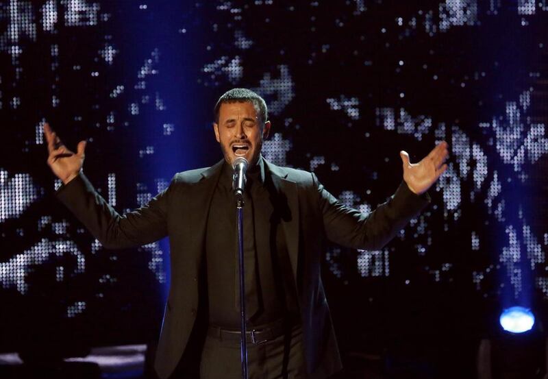 Iraqi singer Kazem al-Saher performs. Anwar Amro / AFP photo