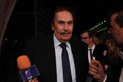 Actor Ezzat El Alaili speaks to media during the opening ceremony of the 27th Carthage Film Festival in Tunis, Tunisia in October 2016. Anadolu Agency/Getty Images