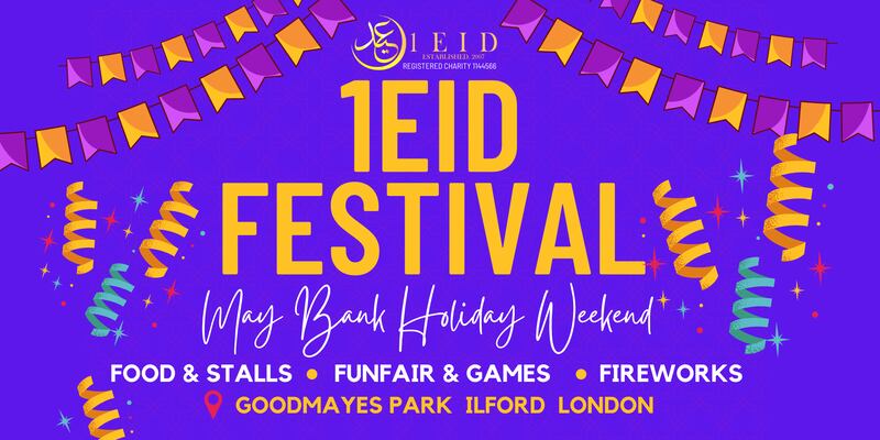 The 1 Eid Festival will be taking place in Ilford, East London, on the weekend beginning April 30. Photo: 1Eid Festival/Facebook