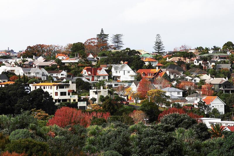 AUCKLAND, NEW ZEALAND - JUNE 02:  A general view of housing on June 2, 2017 in Auckland, New Zealand. New date from Land Information NZ shows that around 82 per cent of houses in the New Zealand are being bought by New Zealand residents or citizens, with another 16 per cent of sales to businesses or corporate entities, almost all of which were wholly owned by New Zealanders. Around 2 per cent of housing was purchased by owners without NZ citizenship or residency, with Chinese and Australians making up the biggest share of off-shore property buyers.  (Photo by Hannah Peters/Getty Images)