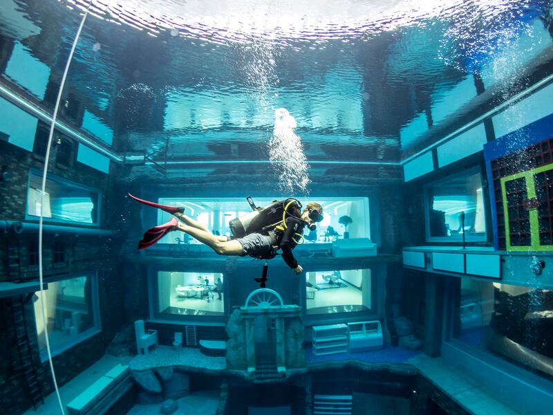 Deep Dive Dubai, the world's deepest fresh-water diving pool at 60m, has opened its doors in Nad Al Sheba and offers divers a unique experience on July 8. Visit deepdivedubai.com to know more.