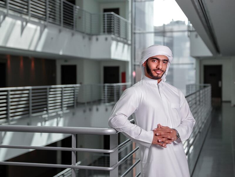 Abu Dhabi, U.A.E., February 8, 2018. Portrait of a Nation on an Emirati writer,
Mohammed Bel Houl.
Victor Besa / The National
National
Reporter:  S.  Al Nuwais