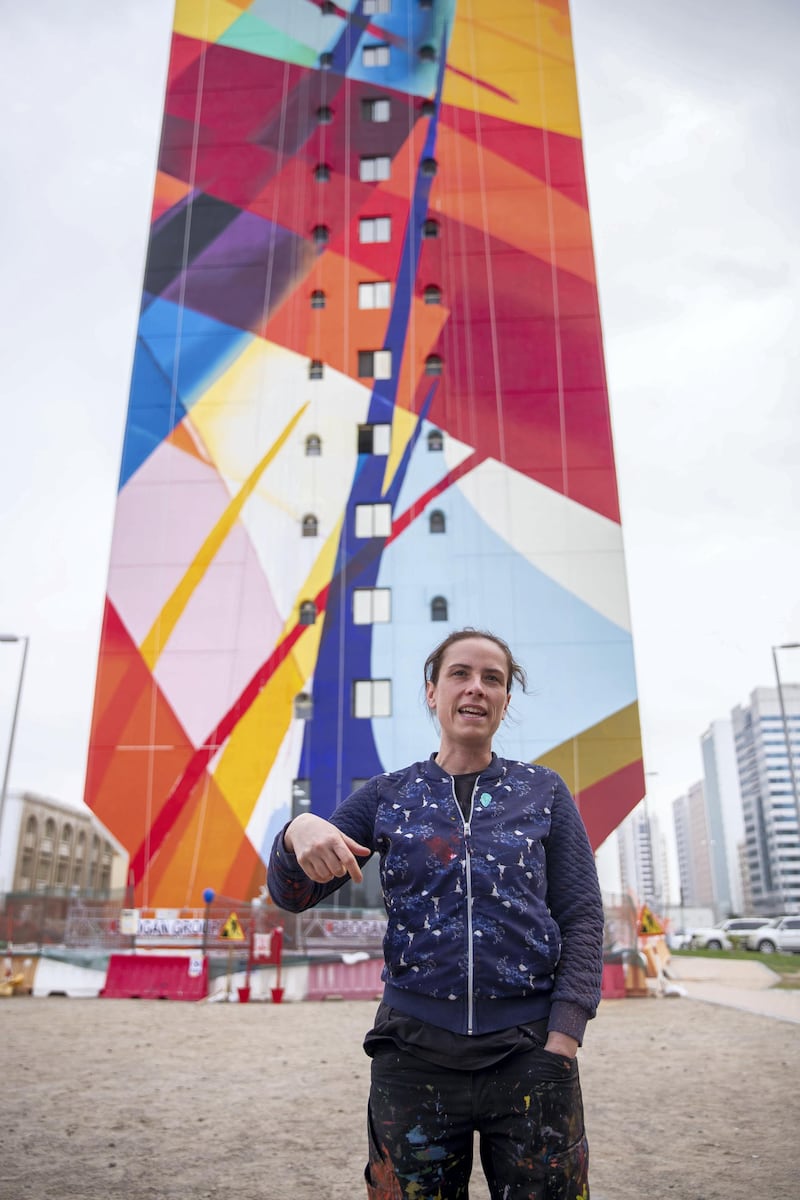 MadC, otherwise known as Claudia Walde, is a famous graffiti writer and muralist from Germany. Courtesy Department of Municipalities and Transport