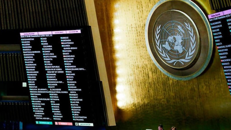 Of the 193 member states of the UN, 128 voted to oppose to US president Donald Trump’s unilateral recognition of Israeli sovereignty over Jerusalem.  Eduardo Munoz Alvarez / AFP