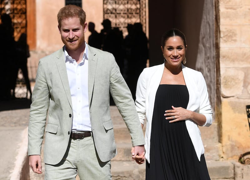 FILE PHOTO: Britain's Meghan, Duchess of Sussex and Prince Harry the Duke of Sussex visit the Andalusian Gardens in Rabat, Morocco February 25, 2019. Facundo Arrizabalaga/Pool via REUTERS/File Photo