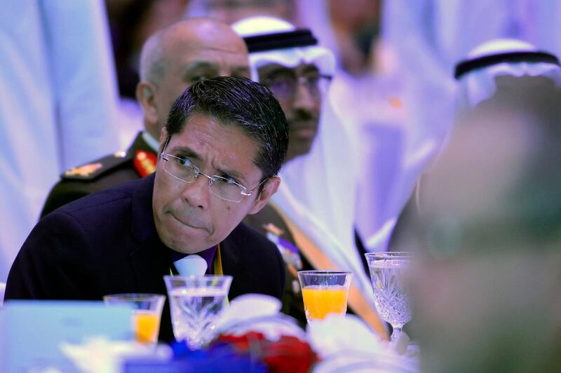 Maliki Osman, Singapore's Senior Minister of State for Defence and Foreign Affairs,  attends the opening of the 15th Manama Dialogue. AFP