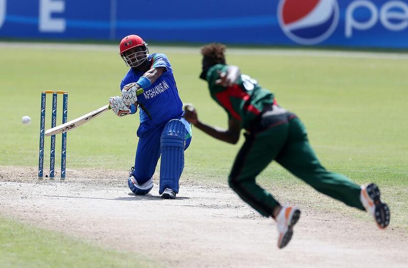Mohammed Shahzad, the Afghanistan opener, gave his team a fiery start that they wanted. Pawan Singh / The National