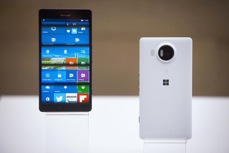 The Microsoft Lumia 950 XL smartphone. John Taggart / Bloomberg