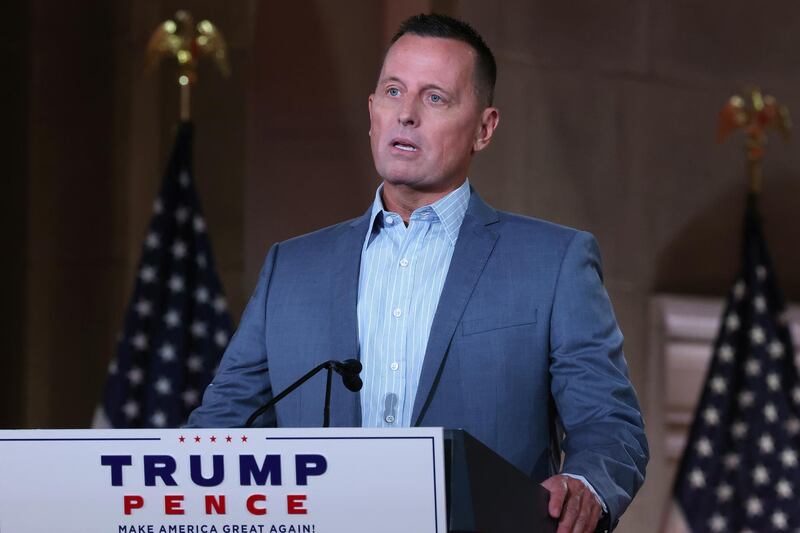 Former Acting Director of National Intelligence and current Republican National Committee senior advisor Richard Grenell pre-records his address to the Republican National Convention at the Mellon Auditorium in Washington, DC.  EPA