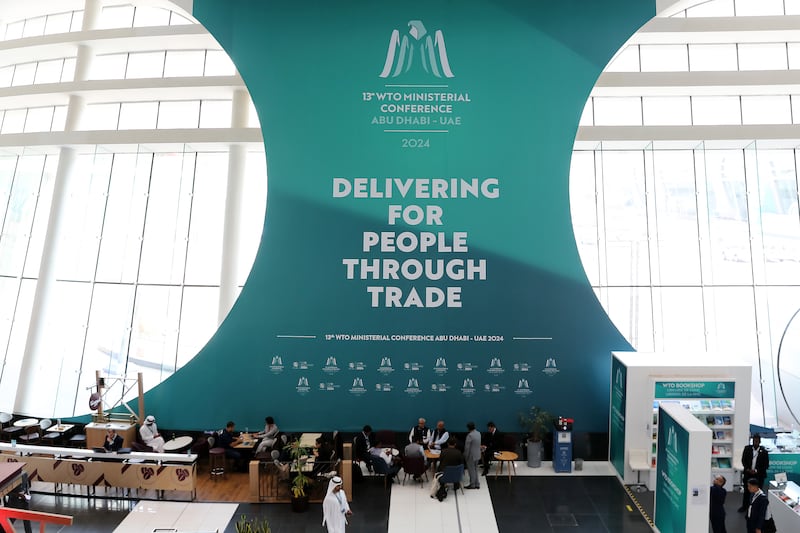 The 13th WTO Ministerial Conference is being held in Abu Dhabi this week. Pawan Singh / The National
