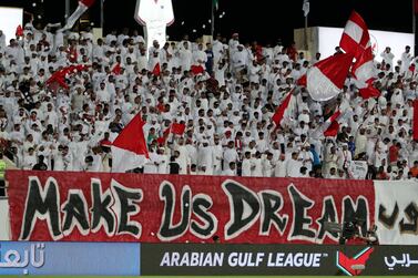 Sharjah's fans could be about to have a lot to celebrate if their side clinches the AGL title on Saturday.  Pawan Singh / The National