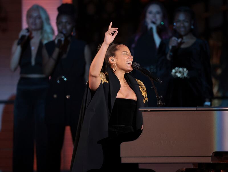 Alicia Keys adapts lyrics of her paean to New York to reference London. AP