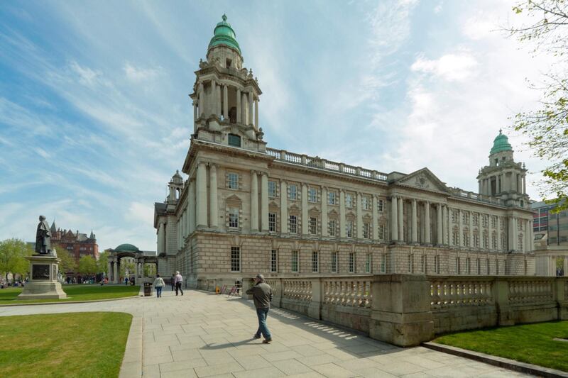 [UNVERIFIED CONTENT] Belfast City Hall is the civic building of the Belfast City Council. Located in Donegall Square, Belfast, County Antrim, Northern Ireland, it faces north and effectively divides the commercial and business areas of the city centre.
The site now occupied by Belfast City Hall was once the home of the White Linen Hall, an important international Linen Exchange. The Street that runs from the back door of Belfast City Hall through the middle of Linen Quarter is Linen Hall Street. Featuring towers at each of the four corners, with a lantern-crowned 173 ft (53 m) copper dome in the centre, the City Hall dominates the city centre skyline. As with other Victorian buildings in the city centre, the City Hall's copper-coated domes are a distinctive green.