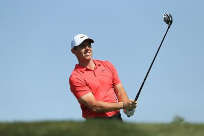 ABU DHABI, UNITED ARAB EMIRATES - JANUARY 20:  Rory McIlroy of Northern Ireland plays his shot from the third tee during round three of the Abu Dhabi HSBC Golf Championship at Abu Dhabi Golf Club on January 20, 2018 in Abu Dhabi, United Arab Emirates.  (Photo by Andrew Redington/Getty Images)